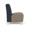Lesro Siena Lounge Reception Armless Guest Chair, Brushed Steel, RS Night Sky Back, MD Farro Seat SN1102 - alternate 2